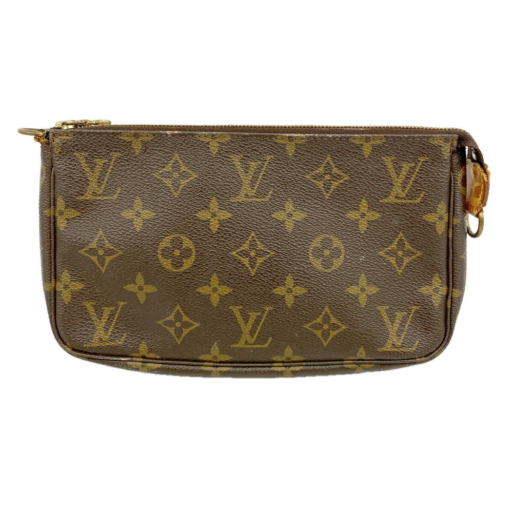 LOUIS VUITTON Authentic Brown Monogram Pochette Pouch